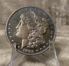 1903 P MORGAN DOLLAR GEM BU DMPL/PROOF LIKE BLUE TONER #2626 Blue Mirrors
