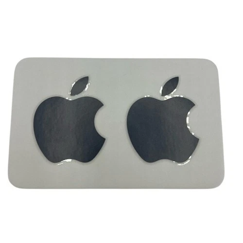 NEW Black Apple Logo Stickers Decals - Genuine OEM – Set of 2