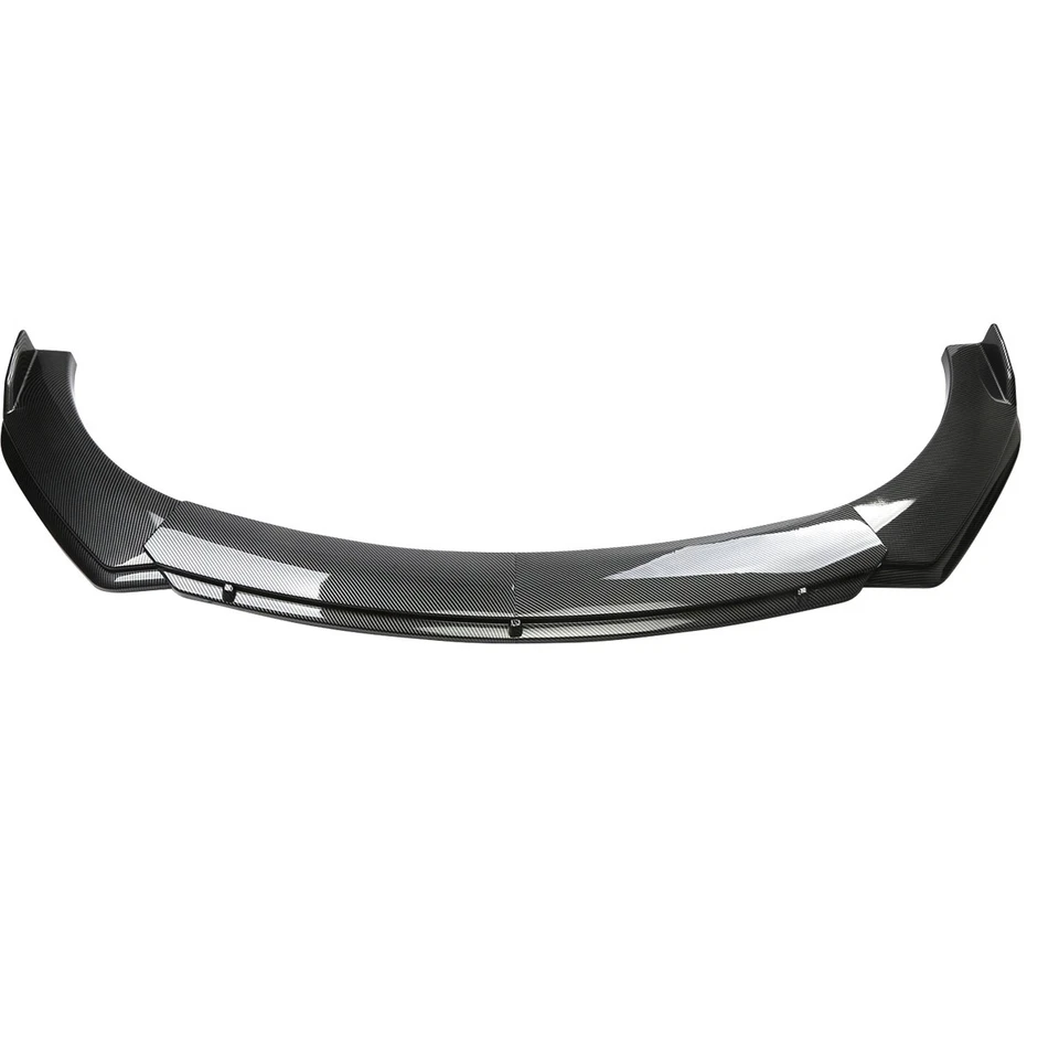 Carbon Fiber Front Bumper Lip Spoiler Splitter + Side Skirt Extension For Nissan - Image 4 of 4