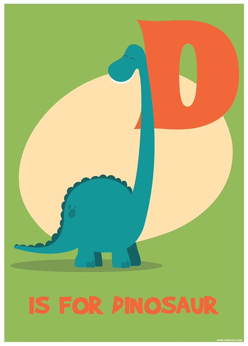 D Is For Dinosaur Mini Poster