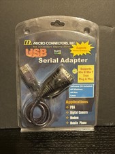 DB9 Serial to USB A Converter 9 Pin Adapter Cable Windows Mac w Software CD NOS