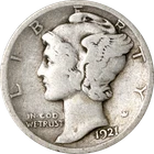 1921-D Mercury Dime - Choice+