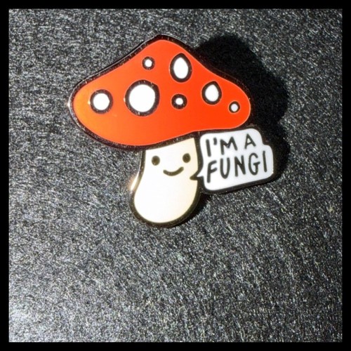Unbranded Mushroom Enamel Pin Red Pun Fun Guy Lapel Accessory