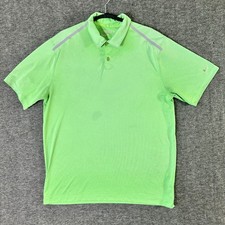 Nike Golf Dri Fit Polo Shirt Mens Large Neon Green Short Sleeve Tour Performance