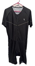 Ryzon Fusion Series Men's Triathlon Suit Size 4XL Knight Black Padded