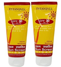 Patanjali Sun Screen Cream SPF30, 50g Pack of 2