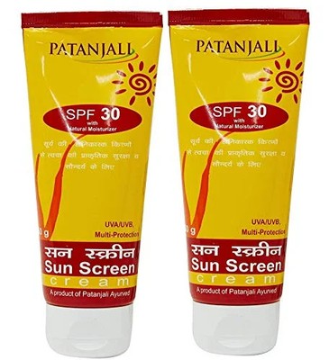 Patanjali Sun Screen Cream SPF30, 50g Pack of 2
