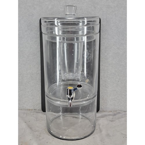 Large Glass Cold Beverage Dispenser With Insert For Ice