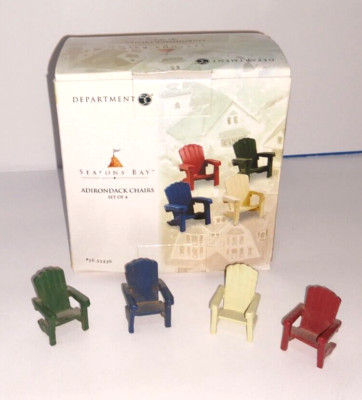 Department 56 Snow Village Seasons Bay Adironack Chairs
