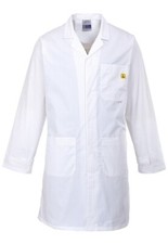 Portwest Unisex Anti Static ESD Lab Coat Hospital Laboratory Wear AS10 | Large