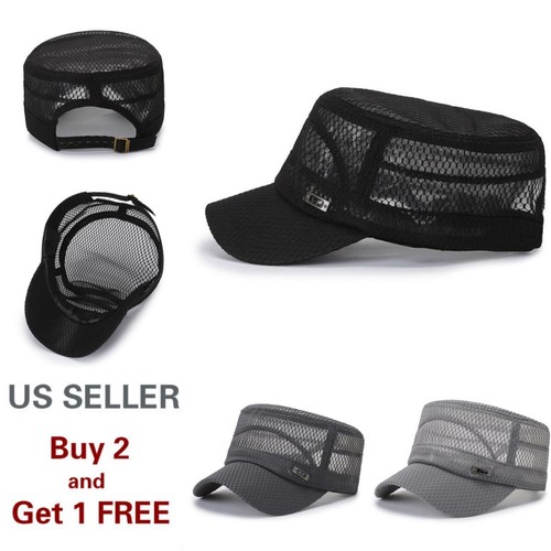 Cappello piatto da uomo estivo in rete Cappello militare Cadet Castro Military Patrol Baseball_voghion.com
