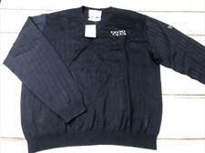 New Izod Club International Tour Men's Blue Knit Pullover Sweater Size L Nwt