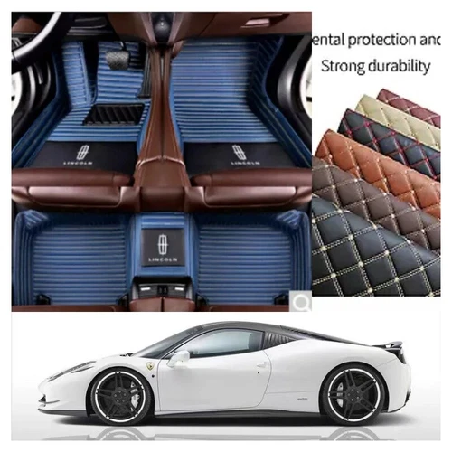 For Lincoln Car Floor Mats Front Rear Carpets Cargo Liner Fit All Weather Mats - Imagen 19 de 36