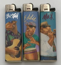 Set of 3 Vintage Cigarettes Joe Camel Lighters HAS WEAR