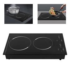 4000W Portable Induction Cooktop Countertop Dual Cooker Burner Stove Hot Plate