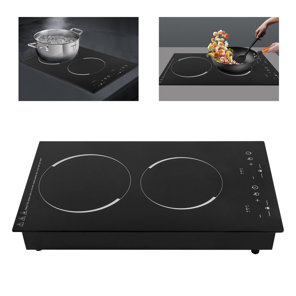 Portable Induction Cooktop Countertop Dual Cooker Burner Stove Hot
