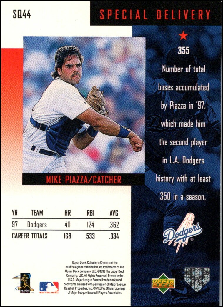 Mike Piazza 限定版 フィギュア 1998 プレミアコレクション 1998 Fleer/Skybox Universal Language Die Cut Mike Piazza HOF