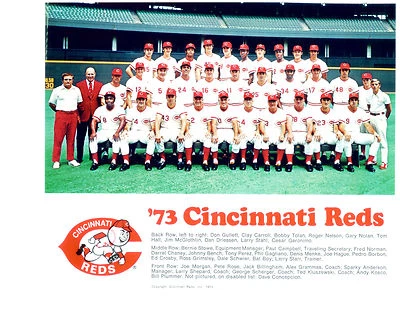 CINCINNATI REDS 8X10 TEAM PHOTOS LOT OF 4 1973 1974 1975 1976 BIG RED MACHINE