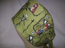 Men/Women Surgical Scrub Cap Lined Skeleton Holiday 100 Cotton