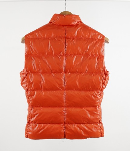 Women's Moncler Orange Down Vest Size 4 - Picture 6 of 19