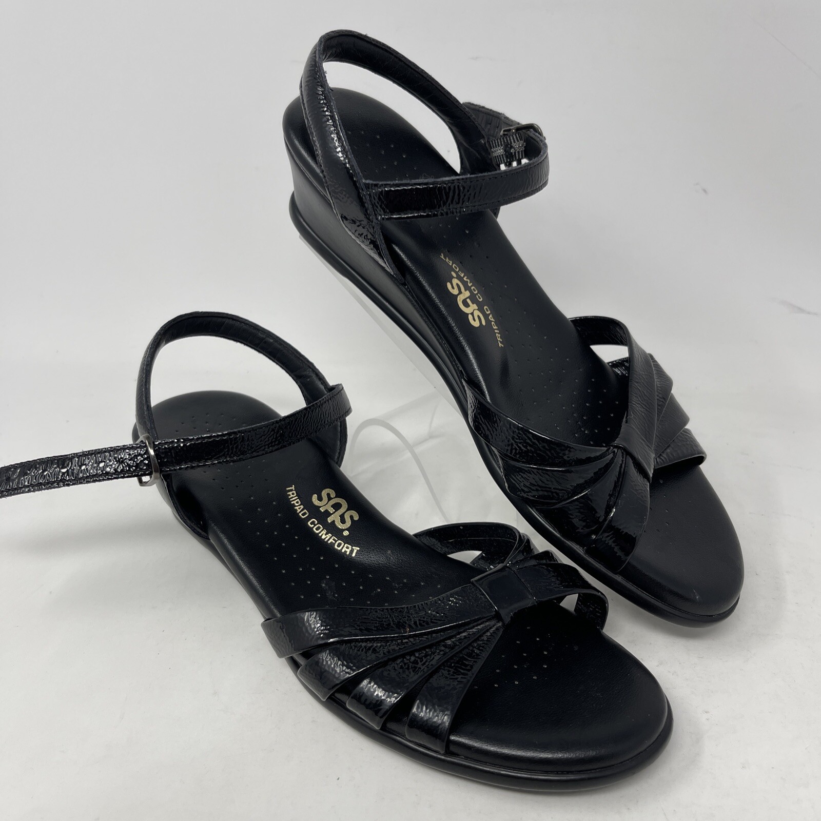 SAS Tripad Comfort Women's Size 7S Black Strappy Comfort Walking