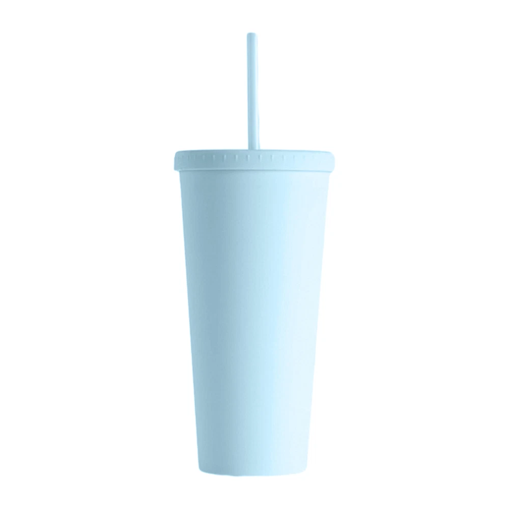 720ml Reusable Tumbler with Lid and Straw for Coffee Drinks