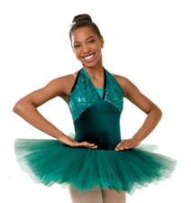 Child Medium Emerald Graduated Tulle Panty Ruffle Tutu Ballet Costume