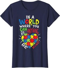 Autism Awareness Be Kind Kindnes Love Anything Ladies' Crewneck T-Shirt