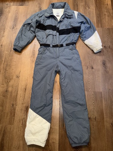 Vtg 1980s Ski Suit Mens One Piece Snowsuit Nils Jumpsuit Gore Tex Snow Bib Large - Picture 2 of 22