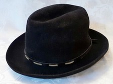 SWITZERLAND VINTAGE AUTHENTIC CHARLES MULLER WOMENS FEDORA HAT US 6 3/4 EU 54