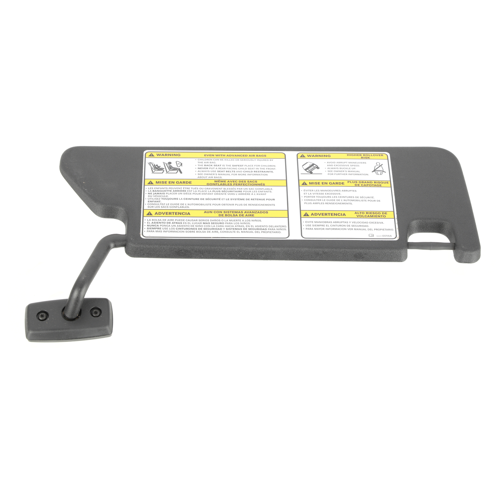 Visera del lado del conductor izquierda para Jeep Wrangler (2007-2009) - P/N 5KE43XDVAI