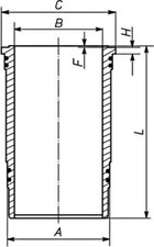 Cylinder Sleeve MAHLE Fits MAN NEOPLAN VOLVO SCANIA VAN HOOL ERF El 51012010344