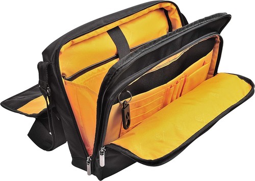 Sac à bandoulière pour ordinateur portable Exacompta 17234E Premium 14" pour école, université, travail, noir - Photo 6/10