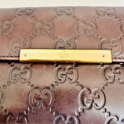 AUTENTICO PORTAFOGLIO GUCCI GG SIGNATURE GUCCISSIMA MARGAUX PELLE DI VITELLO CON PATTA CONTINENTALE - Foto 11 di 14