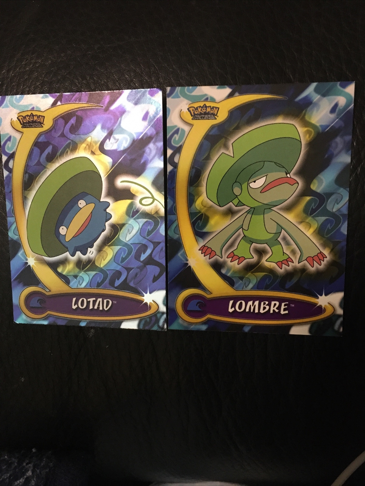 Lotad #39 silver foil and Lombre #38 Advanced challenge Pokemon Topps