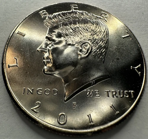 2011-P Kennedy Half Dollar 50Cent Piece Coin from US Mint Set. Uncirculated BU