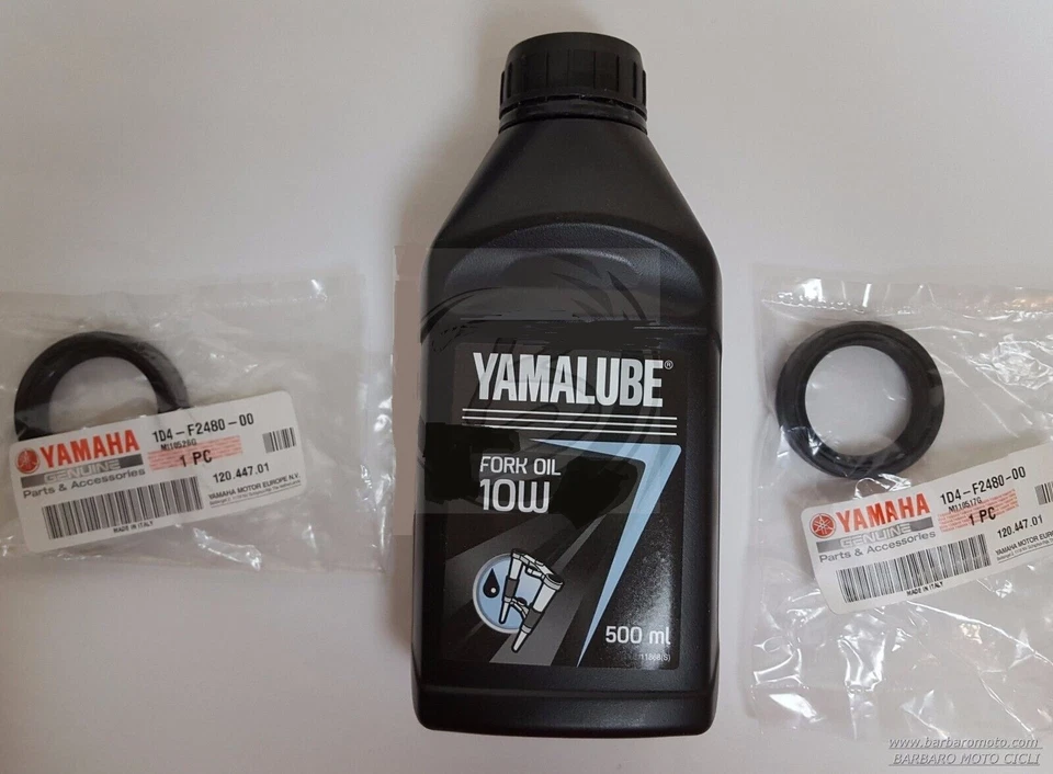 KIT PARAOLI FORCELLA + OLIO ORIGINALE 10W YAMAHA X-MAX XMAX 125 250 2005-2009 - Immagine 2 di 3