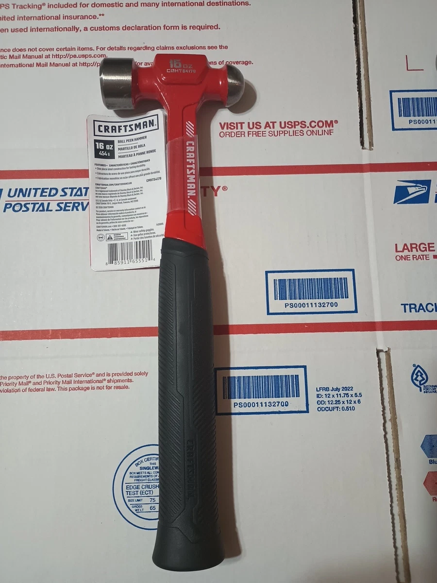 CRAFTSMAN 16 oz Rounded Face Steel Head Ball Peen Hammer FAST SHIPPING