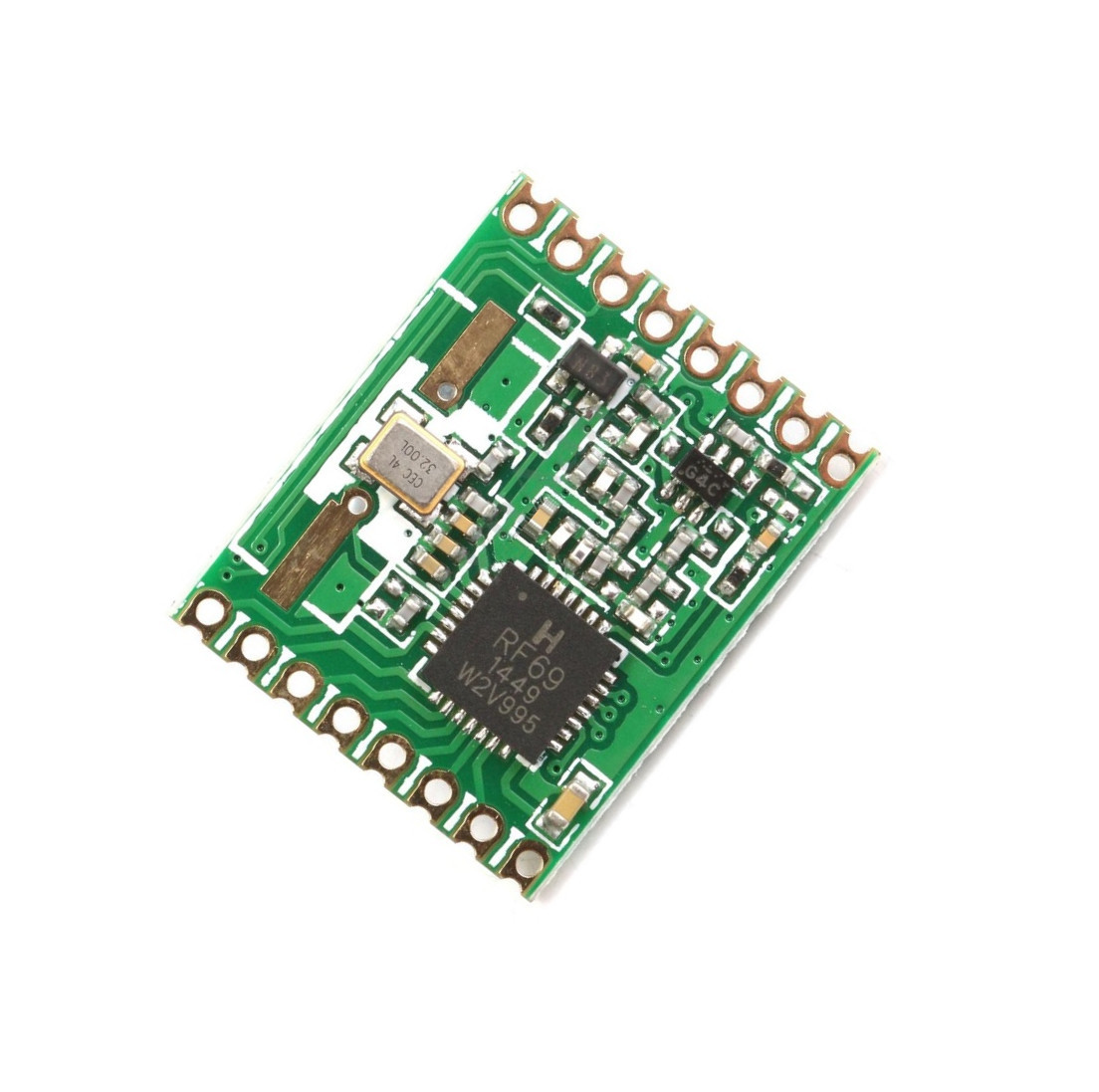 Module; ISM; Transceiver; 915MHz; +20dBm; -120dBm; SPI; FSK; 2.4-3.6V; SMD
