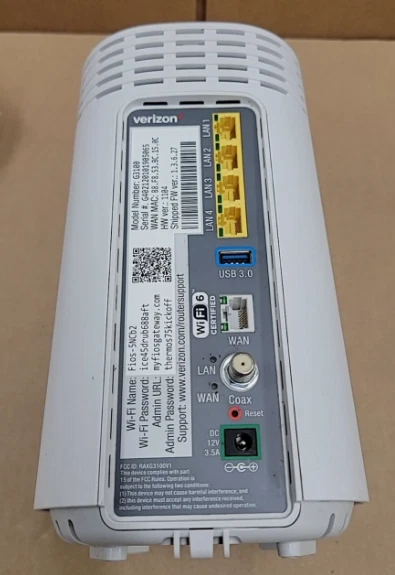 Verizon G3100 Fios Home Router Tri-Band - White with ac - Image 2 of 2