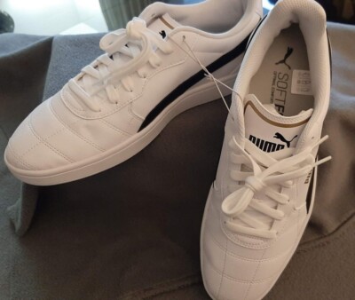 New Puma Astro Kick SL White with Black & Gold #370167-01 Men's Sz 9.5