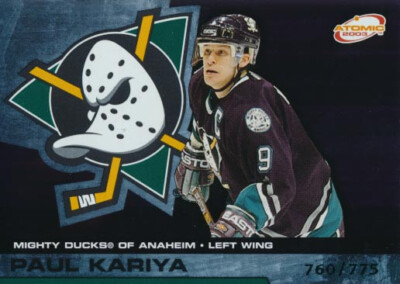 2002-03 Atomic HOBBY PARALLEL #2 PAUL KARIYA - x/775 - Anaheim Mighty Ducks