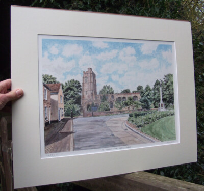 Estampe D'art Signée Steven Binks - Église Saint-Grégoire Sudbury - Giclée Couleur