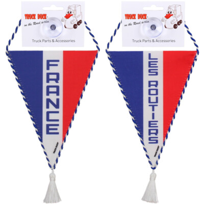 LKW Auto Wimpel France Les Routiers Saugnapf Spiegel Deko Mini Schal Flagge 