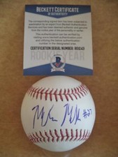 MCKENZIE MILLS PHILADELPHIA PHILLIES ROOKIE YEAR SIGNED ML BASEBALL BECKETT R012