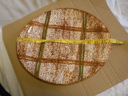 Southern Potteries Blue Ridge Rustic Plaid Serving Platter - 第 1/5 張圖片