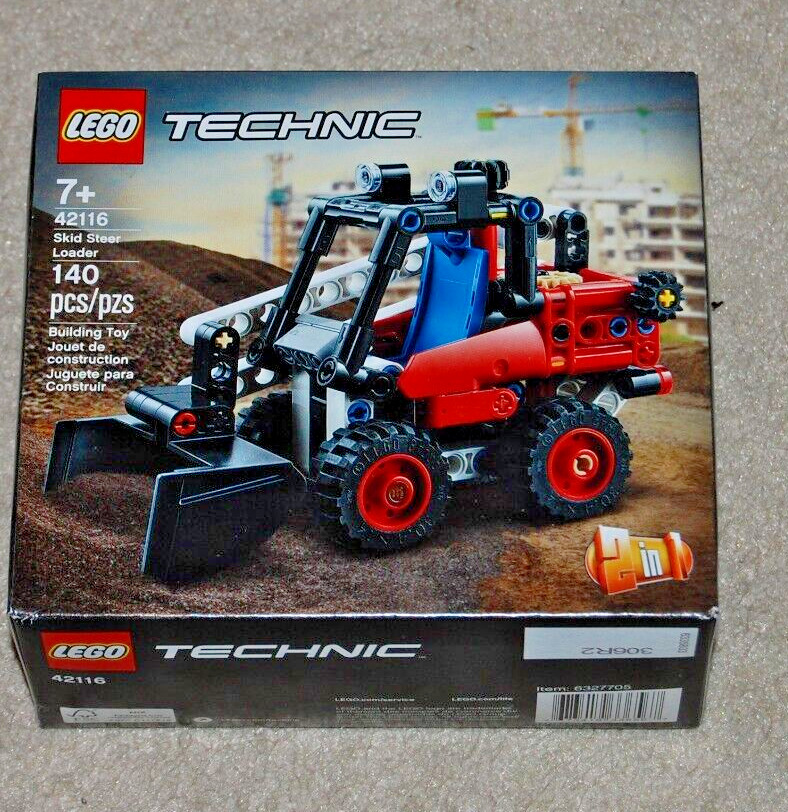 Lego Technic Model Construction 2 In 1 Skid Steer Loader & Hot Rod Set 41116