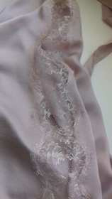 AGENT PROVOCATEUR SEXY SILK & LACE GOWN DUSTY MAUVE SIZE SMALL *SAMPLE*