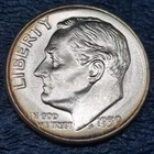 1959 Roosevelt Dime 10c High Grade BU TONED Stunning Color #70955