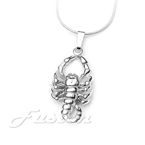 Solid .925 Sterling Silver Scorpio 